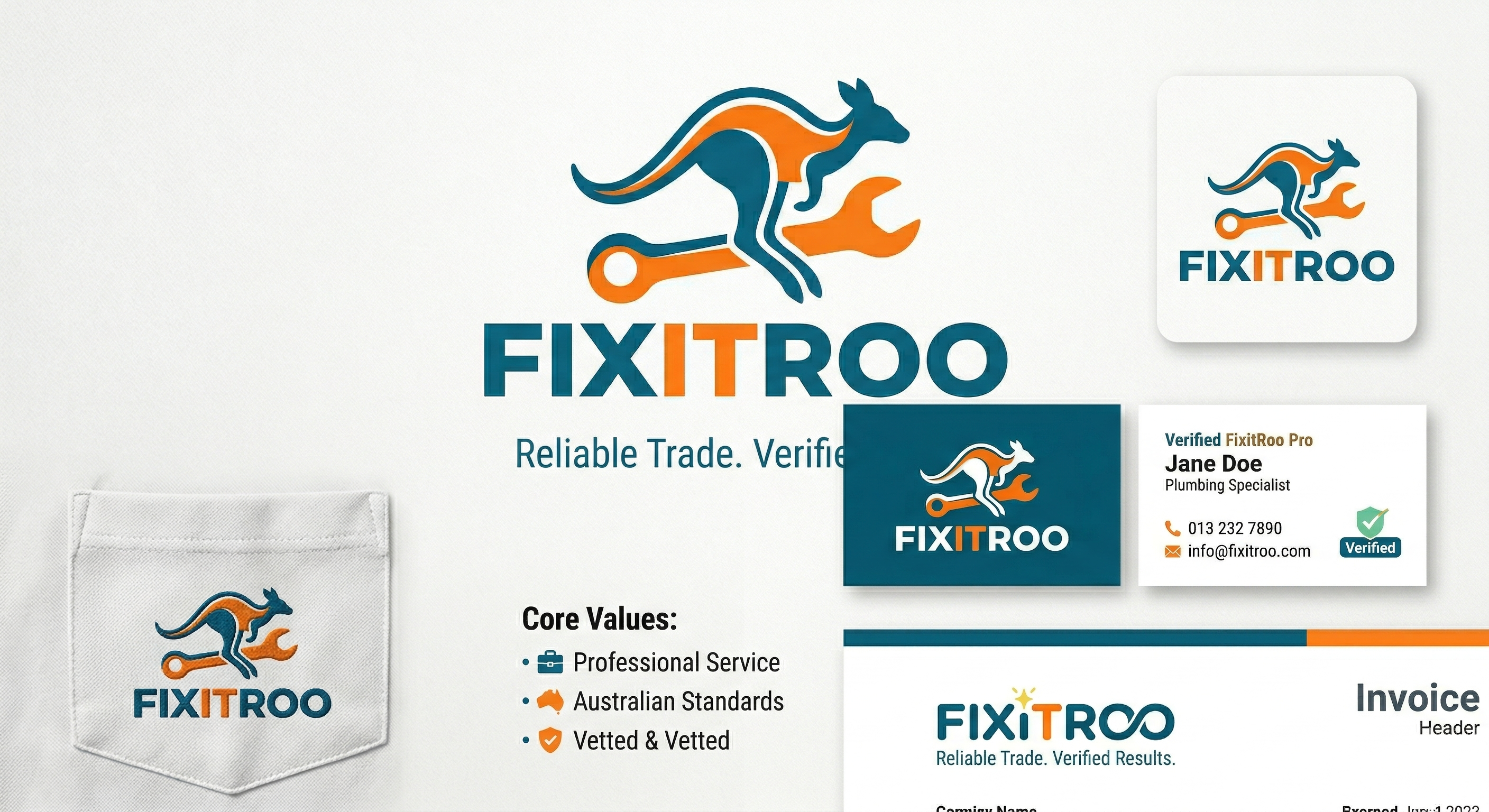 FixitRoo brand reference board